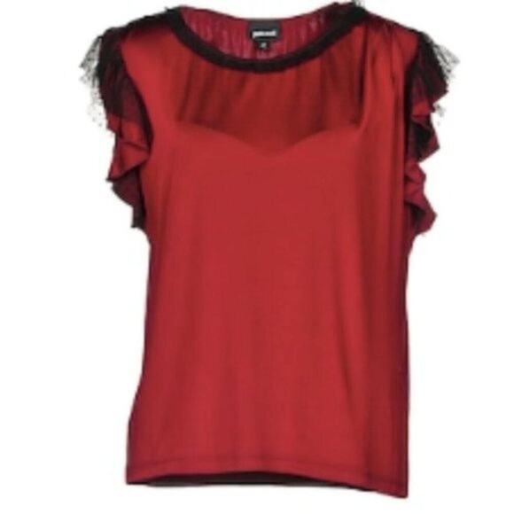 Just Cavalli sleeveless blouse Red size 8 - Picture 1 of 5